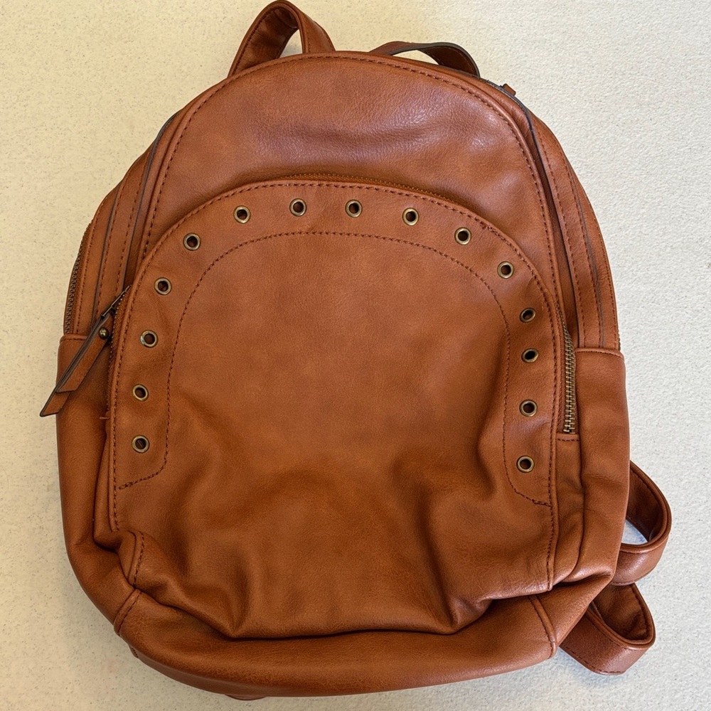 Maurices Brown Backpack with Grommet Detail